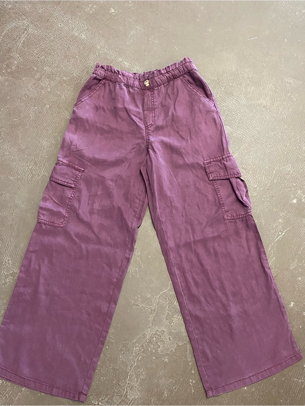 Cat & Jack Wide-Leg Cargo Pants in Plum Purple
